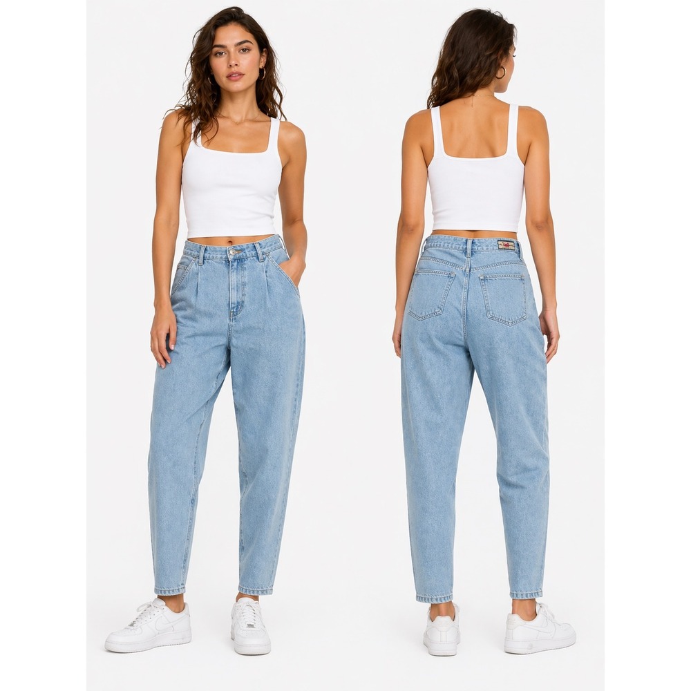 Gloria Vanderbilt Tapered Jeans Womens 10 Light Blue High Rise Vintage Mom Denim